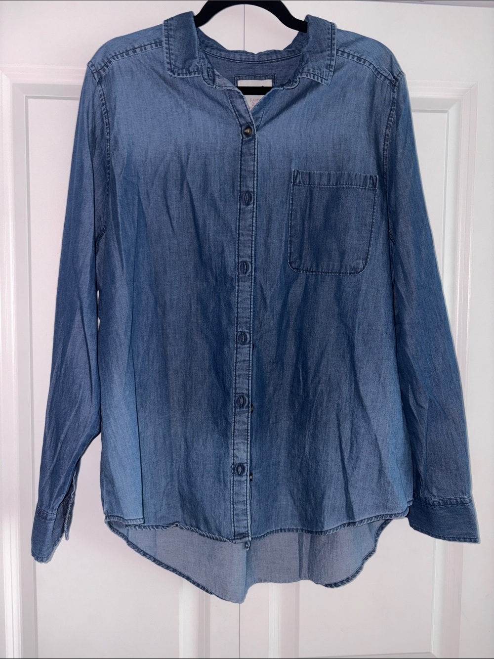So Favorite Button Down Shirt Size XL - 100% Cotton Denim